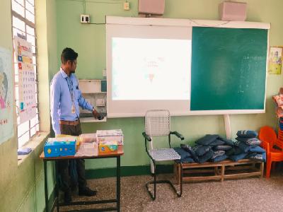 AUXISTEM Education Orientation session conducted in Lions Club Matric School at Lalgudi