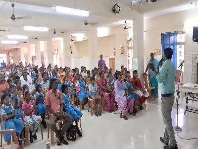 AUXISTEM education orientation given in auxilium school at tanjore