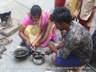Herbal Medicine (Balm) preparing training given to Narikuravar colony  Women at Devarayaneri village, Trichy